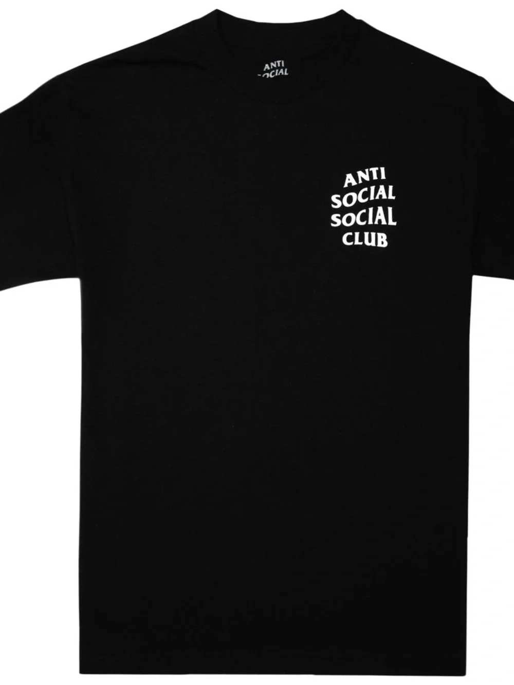 Anti Social Social Club Black Tee with White Chest Logo Size Small